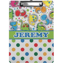 Dinosaur Print & Dots Clipboard (Letter Size) (Personalized)