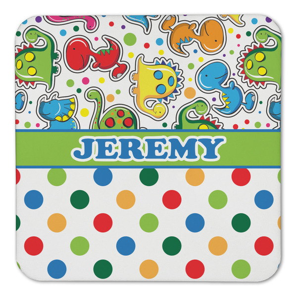 Dinosaur Print & Dots Coaster Set - FRONT (one)