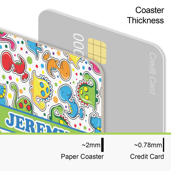 Dinosaur Print & Dots Coaster Thickness