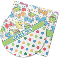 Dinosaur Print & Dots Rubber Backed Coaster (Personalized)