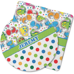 Dinosaur Print & Dots Rubber Backed Coaster (Personalized)