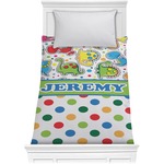 Dinosaur Print & Dots Comforter - Twin (Personalized)