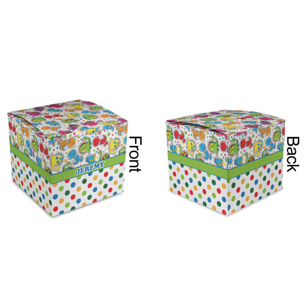 Dinosaur Print & Dots Cubic Gift Box - Approval