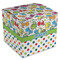 Dinosaur Print & Dots Cube Favor Gift Box - Front/Main