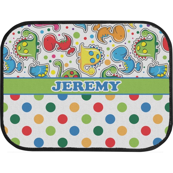 Dinosaur Print & Dots Custom Car Floor Mats (Back Seat)