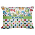 Dinosaur Print & Dots Decorative Baby Pillowcase - 16"x12" (Personalized)