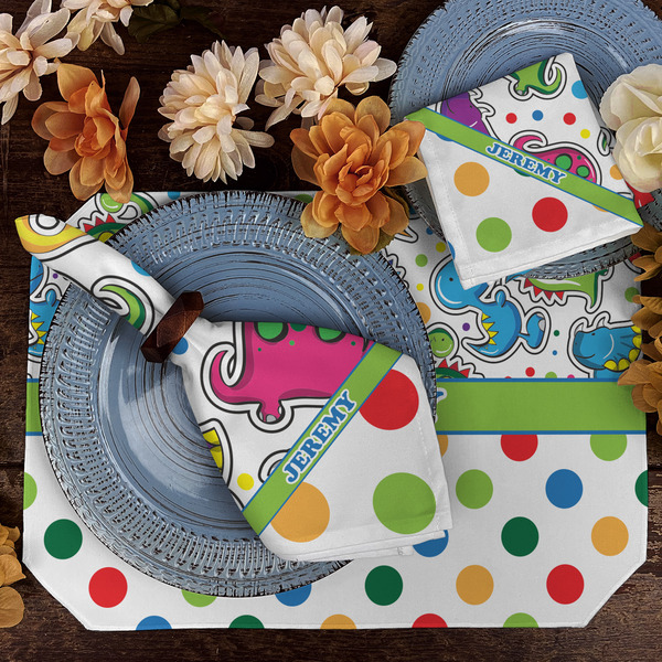 Dinosaur Print & Dots Dining Set