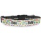 Dinosaur Print & Dots Deluxe Dog Collar (Personalized)