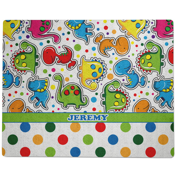 Dinosaur Print & Dots Dog Food Mat - Large without Bowls