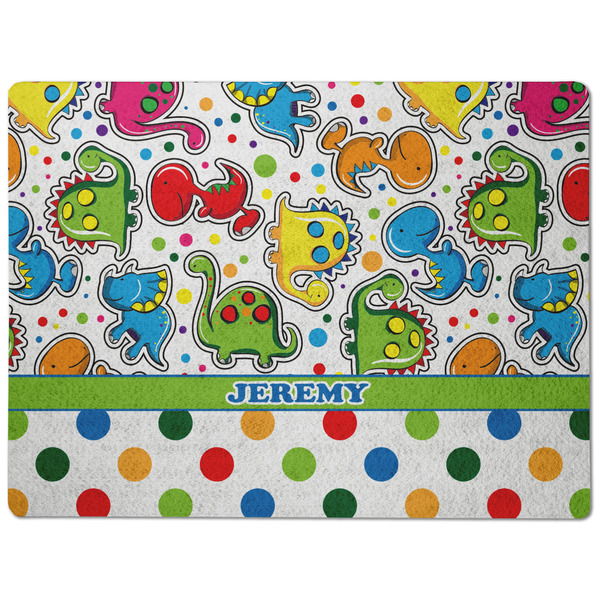 Dinosaur Print & Dots Dog Food Mat - Medium without bowls
