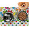 Dinosaur Print & Dots Dog Food Mat - Small LIFESTYLE