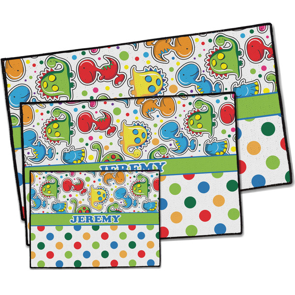 Dinosaur Print & Dots Door Mats - PARENT MAIN