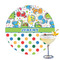 Dinosaur Print & Dots Printed Drink Topper - 3.25" (Personalized)