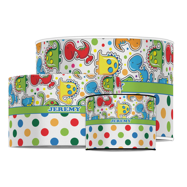 Dinosaur Print & Dots Drum Lampshades - MAIN