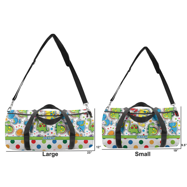 Dinosaur Print & Dots Duffle Bag Small and Large