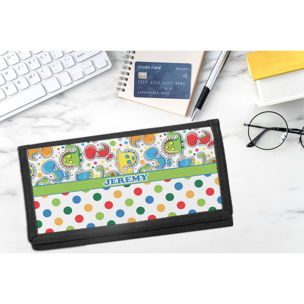 Dinosaur Print & Dots DyeTrans Checkbook Cover - LIFESTYLE