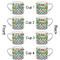 Dinosaur Print & Dots Espresso Cup - 6oz (Double Shot Set of 4) APPROVAL