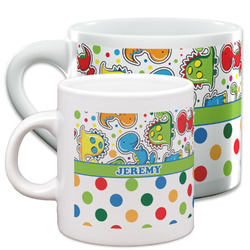Dinosaur Print & Dots Espresso Cup (Personalized)