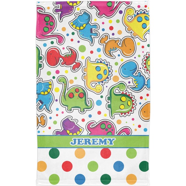Dinosaur Print & Dots Finger Tip Towel - Full View