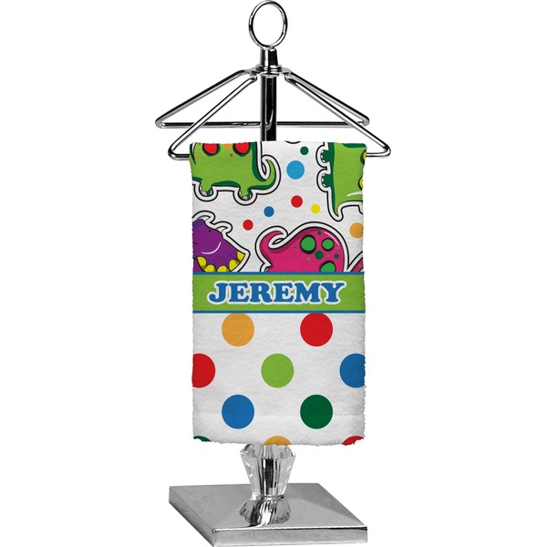 Custom Dinosaur Print & Dots Finger Tip Towel - Full Print (Personalized)