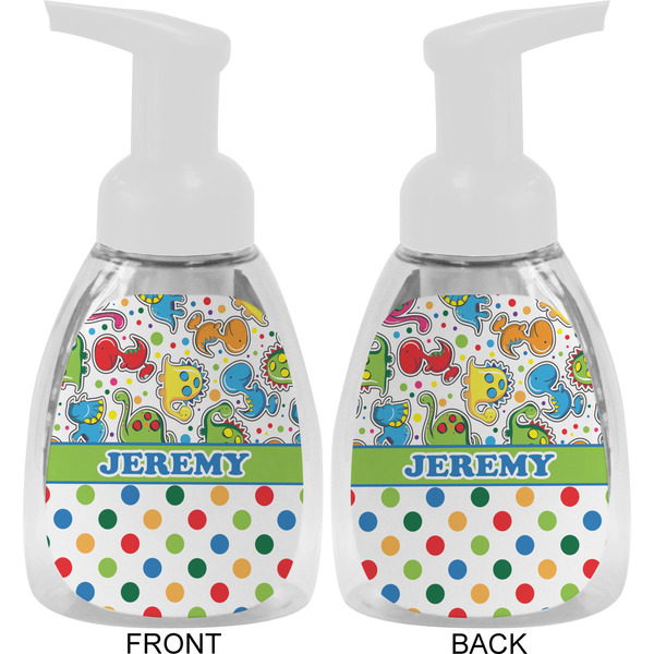 Dinosaur Print & Dots Foam Soap Bottle Approval - White