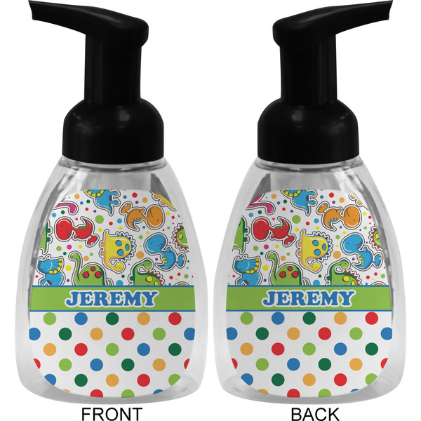 Dinosaur Print & Dots Foam Soap Bottle (Front & Back)