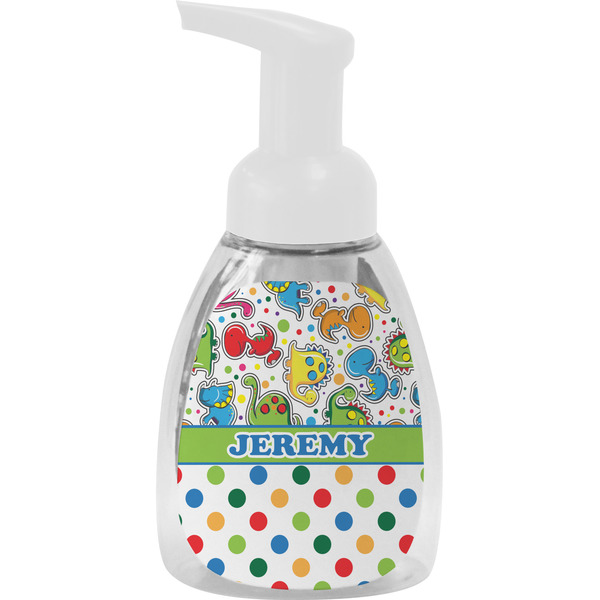 Custom Dinosaur Print & Dots Foam Soap Bottle (Personalized)