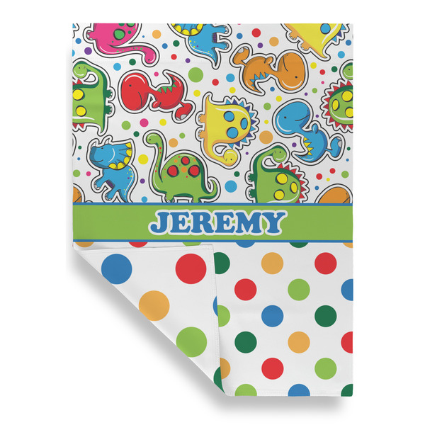 Dinosaur Print & Dots Garden Flags - Large - Double Sided - FRONT FOLDED