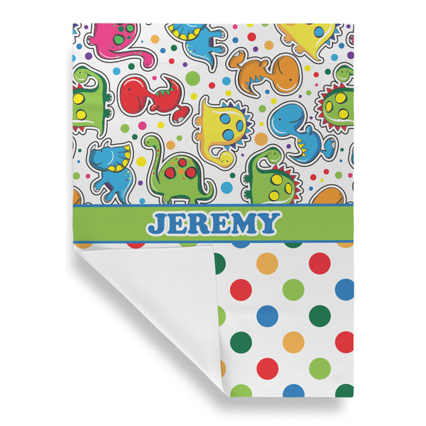 Dinosaur Print & Dots Garden Flags - Large - Single Sided - FRONT FOLDED