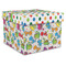 Dinosaur Print & Dots Gift Boxes with Lid - Canvas Wrapped - X-Large - Front/Main