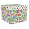 Dinosaur Print & Dots Gift Box with Lid - Canvas Wrapped - X-Large (Personalized)