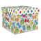 Dinosaur Print & Dots Gift Boxes with Lid - Canvas Wrapped - XX-Large - Front/Main