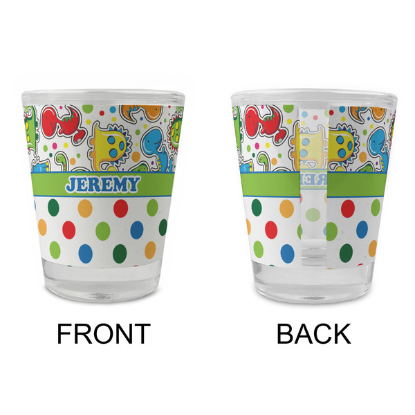 Dinosaur Print & Dots Glass Shot Glass - Standard - APPROVAL