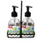 Dinosaur Print & Dots Glass Soap & Lotion Bottles (Personalized)