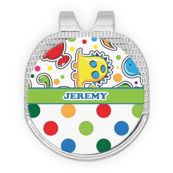 Dinosaur Print & Dots Golf Ball Hat Marker Hat Clip