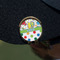 Dinosaur Print & Dots Golf Ball Marker Hat Clip - Gold - On Hat