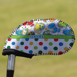 Dinosaur Print & Dots Golf Club Iron Cover (Personalized)