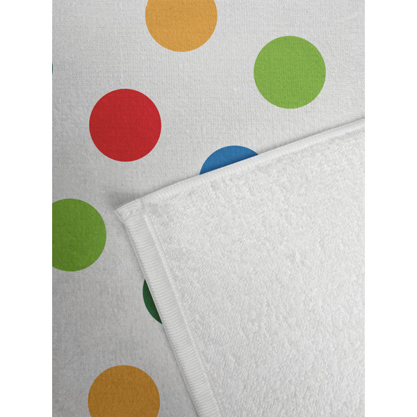 Dinosaur Print & Dots Golf Towel - Detail