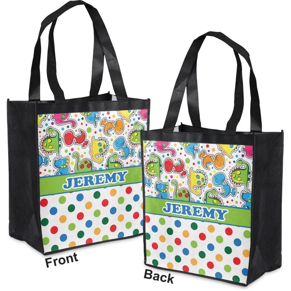 Dinosaur Print & Dots Grocery Bag - Apvl