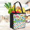 Dinosaur Print & Dots Grocery Bag - LIFESTYLE