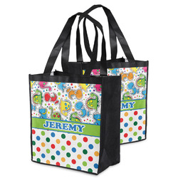 Dinosaur Print & Dots Grocery Bag (Personalized)