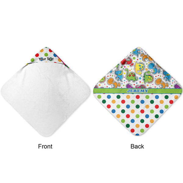 Dinosaur Print & Dots Hooded Baby Towel- Approval