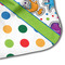 Dinosaur Print & Dots Hooded Baby Towel- Detail Corner