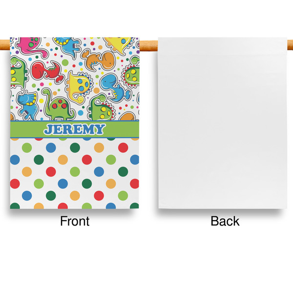 Dinosaur Print & Dots House Flags - Single Sided - APPROVAL