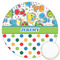 Dinosaur Print & Dots Printed Cookie Topper - 3.25" (Personalized)