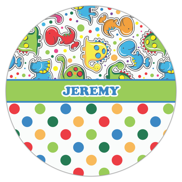 Dinosaur Print & Dots Icing Circle - Large - Single