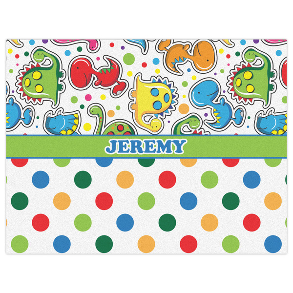 Dinosaur Print & Dots Indoor / Outdoor Rug - 6'x8' - Front Flat