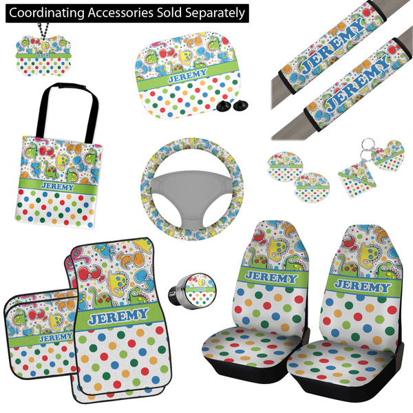 Dinosaur Print & Dots Interior Car Accessories