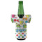 Dinosaur Print & Dots Jersey Bottle Cooler - FRONT (on bottle)