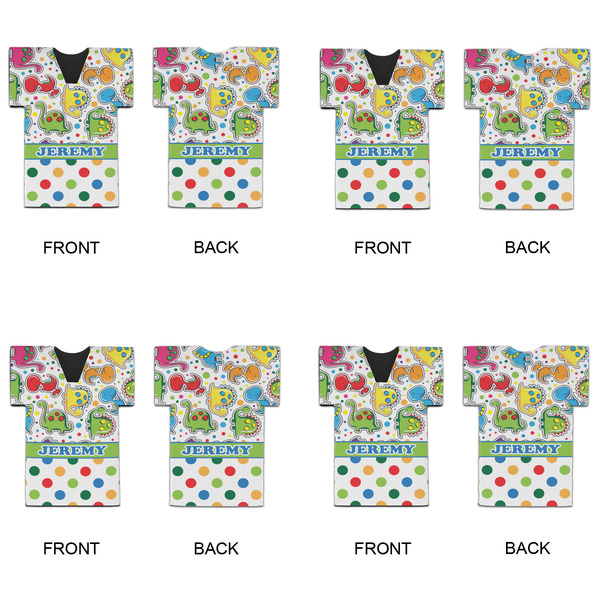 Dinosaur Print & Dots Jersey Bottle Cooler - Set of 4 - APPROVAL